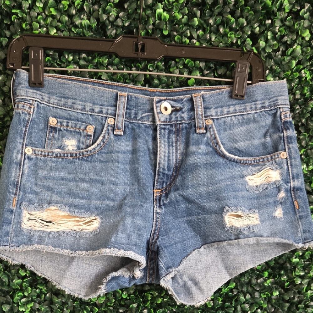 Rag & Bone Distressed Denim Shorts Pants 25